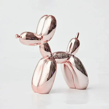 LZINA™ | Nordic Balloon Dog Sculpture Resin Animal Ornament Art Sculptures and Figures Craft Home Decoration Room Desktop Accessories