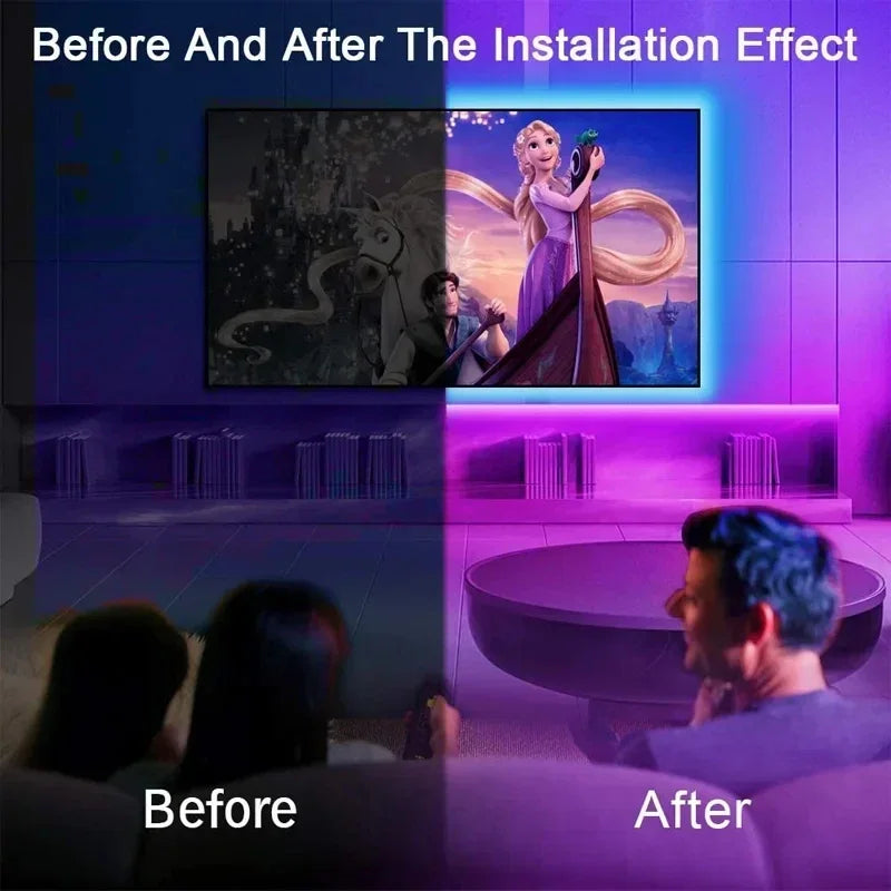 BowLift USB RGB LED Strip Lights with App Control — Create Vibrant Room and TV Backlighting Decor