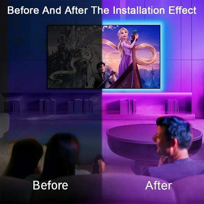 BowLift USB RGB LED Strip Lights with App Control — Create Vibrant Room and TV Backlighting Decor