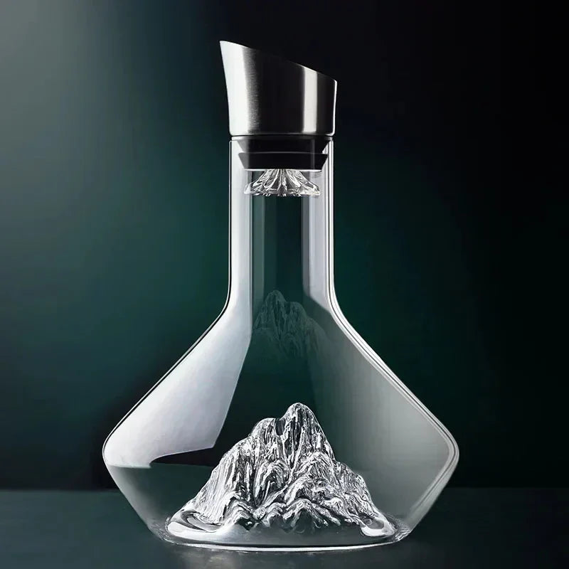 BowLift | 1500ml Iceberg Decanter Creative Lead-Free Crystal Material Luxury High-Quality Home Red Wine Distributor Decanter Wine Jug