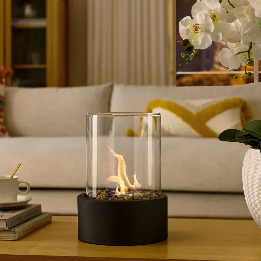 BowLift Portable Fireplace — Sleek Modern Design for Bright, Cozy Fires Anywhere