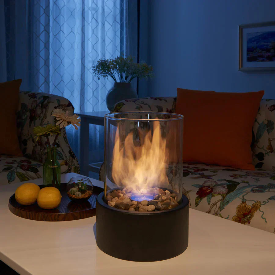 BowLift Portable Fireplace — Sleek Modern Design for Bright, Cozy Fires Anywhere