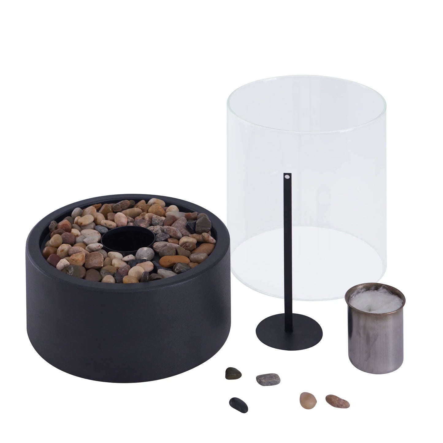 BowLift Table Fire Lantern – Sleek, Modern Decor for Cozy Ambience