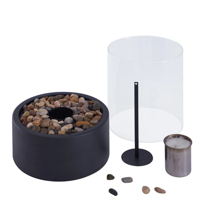 BowLift Table Fire Lantern – Sleek, Modern Decor for Cozy Ambience