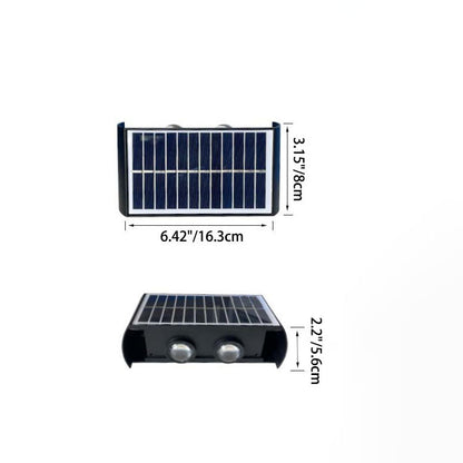 LZINA™ | Modern Simplicity Solar Waterproof Rectangular ABS PMMA LED Wall Light Lamp For Outdoor Patio