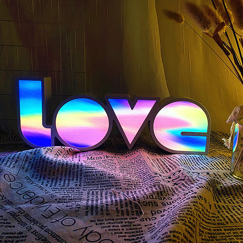 BowLift Modern Art Deco Waterproof PS Love Letters LED Table Lamp – Perfect Bedroom Accent