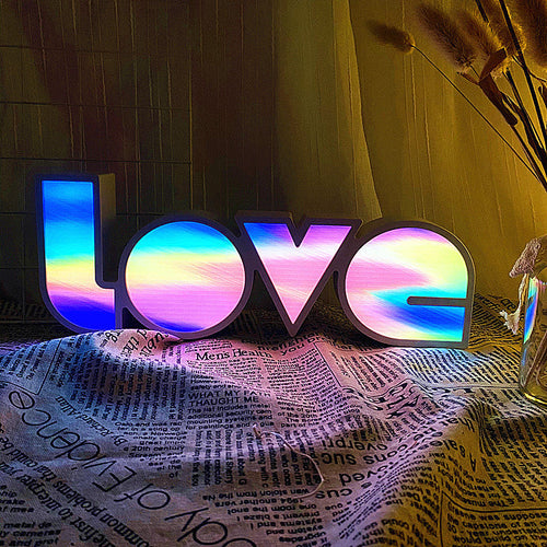 BowLift Modern Art Deco Waterproof PS Love Letters LED Table Lamp – Perfect Bedroom Accent