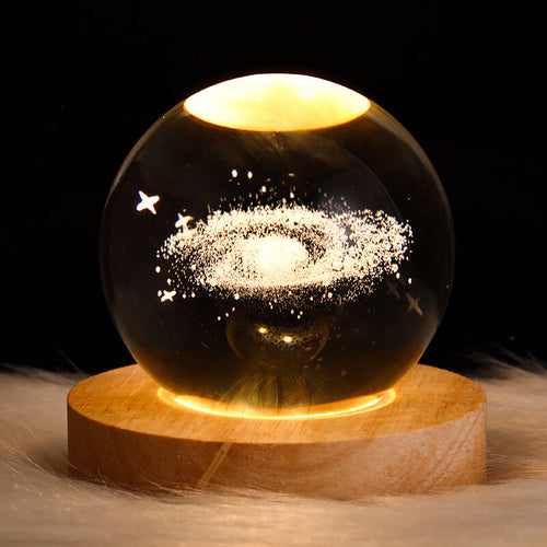 Enchanted Star System Crystal Ball USB LED Night Light Table Lamp