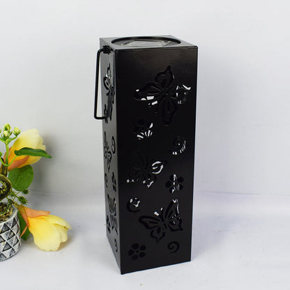 LZINA™ | Solar Butterfly Rose Pattern Hollow Column LED Outdoor Waterproof Decorative Lamp