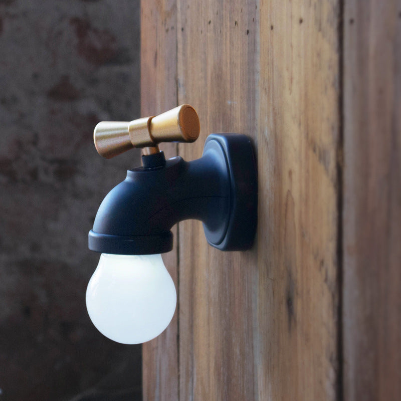 BowLift Modern Faucet-Style USB-Powered LED Night Light Wall Lamp - ABS/PC