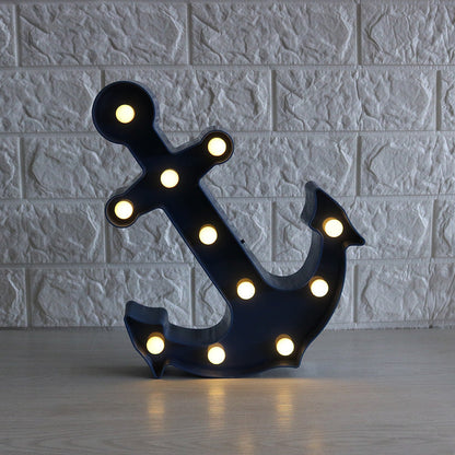 BowLift Scandinavian-Modern Boat Anchor LED Wall Sconce — Battery-Powered ABS Lamp