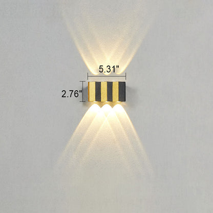 LZINA™ | Modern Light Luxury Golden Aluminium Outdoor Waterproof Terrace LED Wall Light Lamp