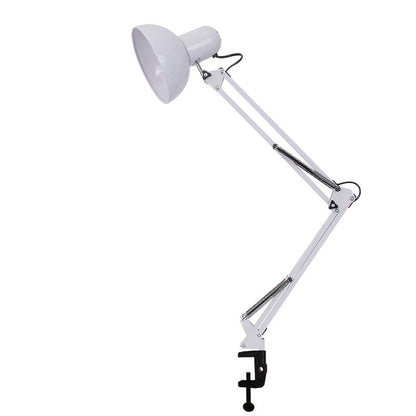 BowLift | Modern Minimalist Retractable Table Lamp with Long Arm and Clip, ABS Plastic, 1-Light Bedside Lamp for the Bedroom