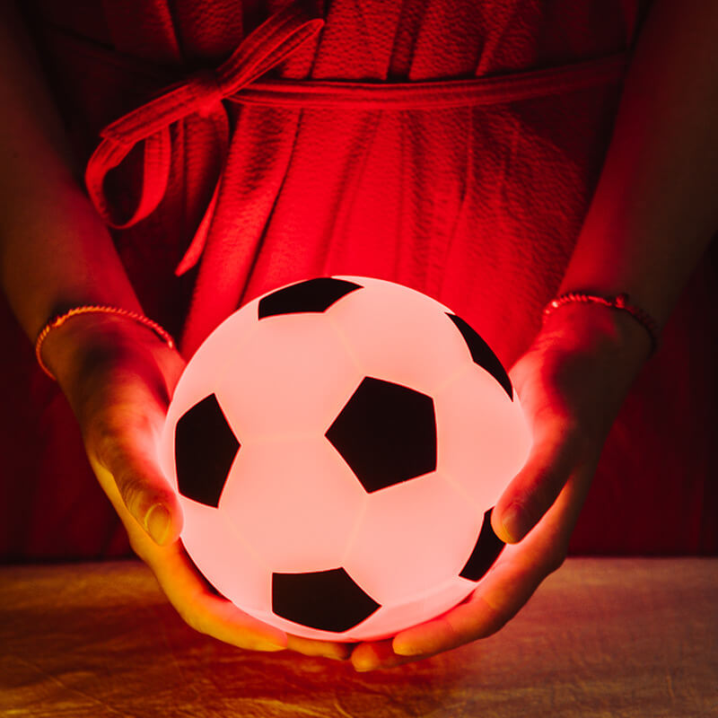 BowLift Creative Soccer Silicone LED Night Light — USB-Charging Table Lamp