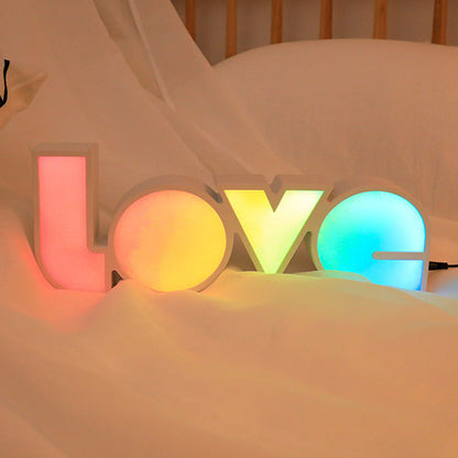 BowLift Modern Art Deco Waterproof PS Love Letters LED Table Lamp – Perfect Bedroom Accent