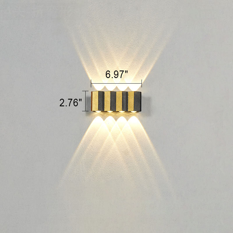 LZINA™ | Modern Light Luxury Golden Aluminium Outdoor Waterproof Terrace LED Wall Light Lamp