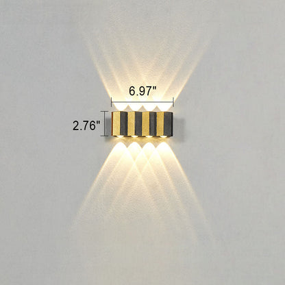 LZINA™ | Modern Light Luxury Golden Aluminium Outdoor Waterproof Terrace LED Wall Light Lamp