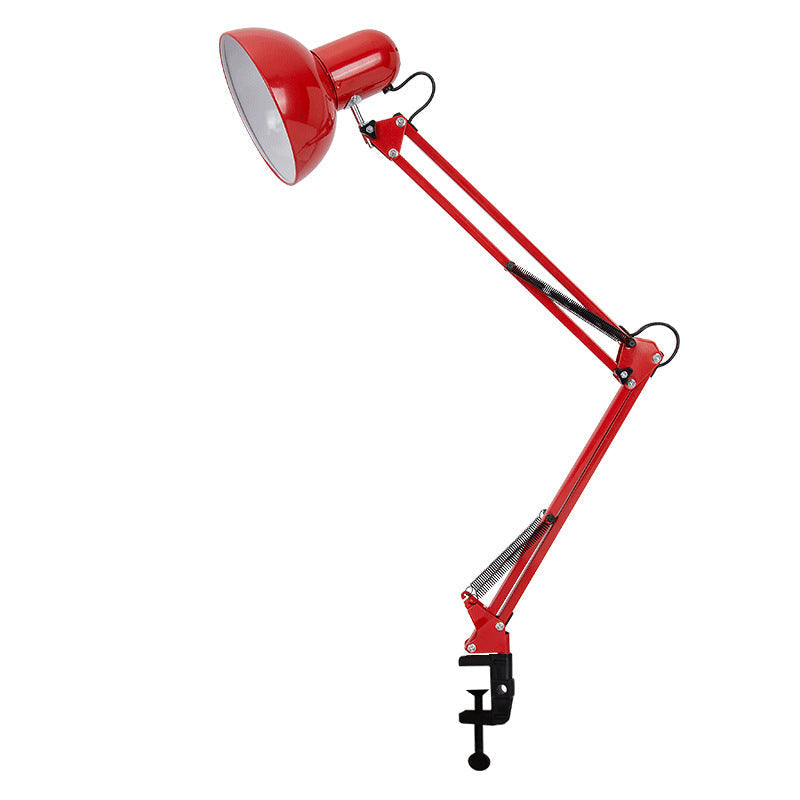 BowLift | Modern Minimalist Retractable Table Lamp with Long Arm and Clip, ABS Plastic, 1-Light Bedside Lamp for the Bedroom