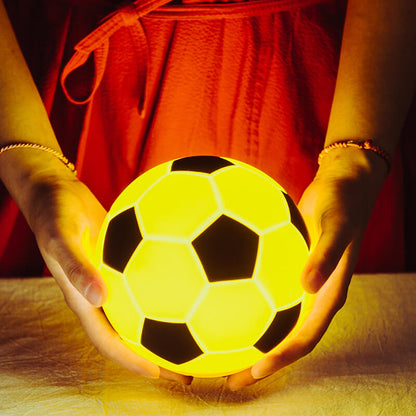 BowLift Creative Soccer Silicone LED Night Light — USB-Charging Table Lamp