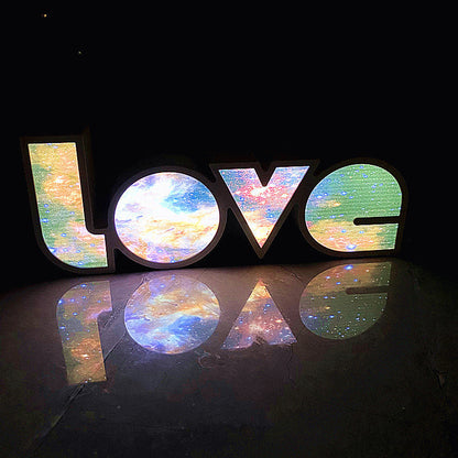 BowLift Modern Art Deco Waterproof PS Love Letters LED Table Lamp – Perfect Bedroom Accent