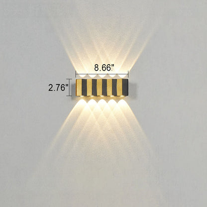 LZINA™ | Modern Light Luxury Golden Aluminium Outdoor Waterproof Terrace LED Wall Light Lamp