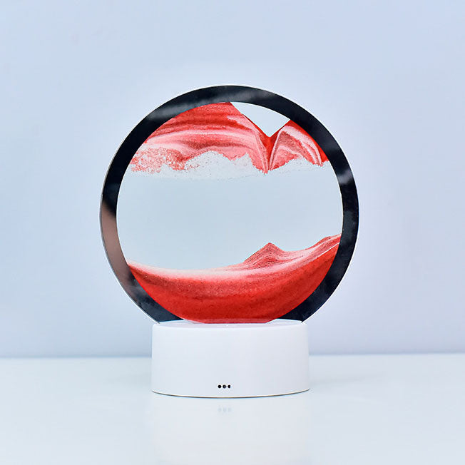 BowLift Creative Round Hourglass Quicksand 3D LED Night Light Table Lamp