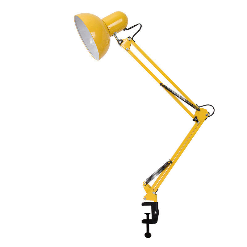 BowLift | Modern Minimalist Retractable Table Lamp with Long Arm and Clip, ABS Plastic, 1-Light Bedside Lamp for the Bedroom
