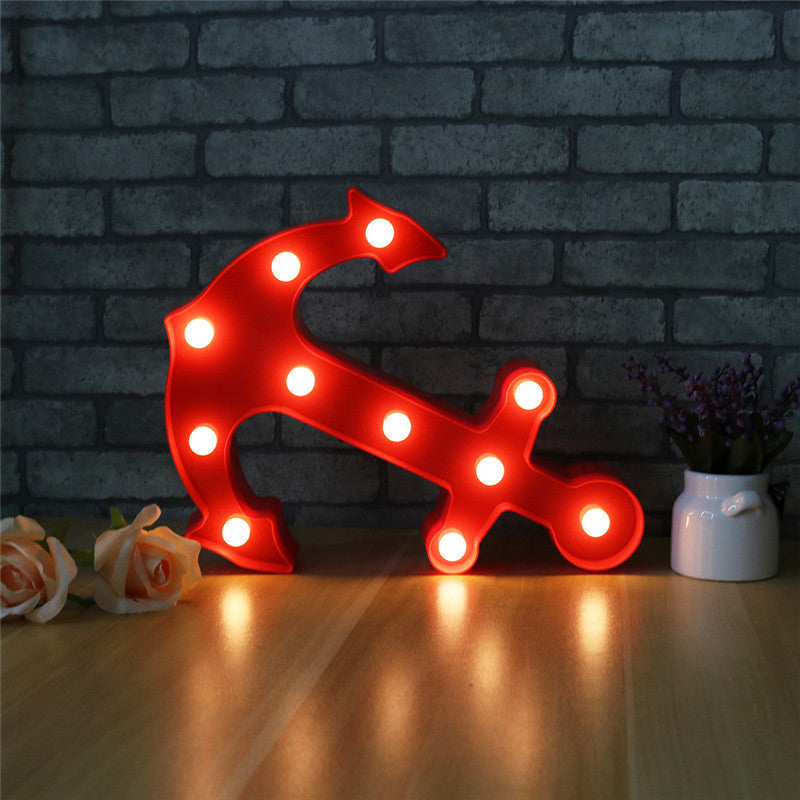 BowLift Scandinavian-Modern Boat Anchor LED Wall Sconce — Battery-Powered ABS Lamp