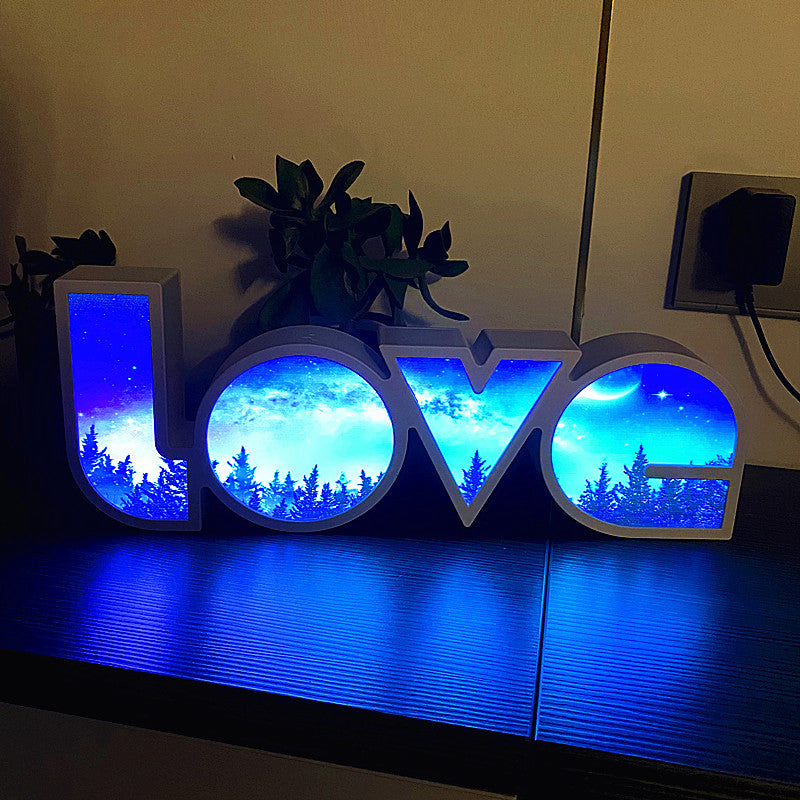 BowLift Modern Art Deco Waterproof PS Love Letters LED Table Lamp – Perfect Bedroom Accent