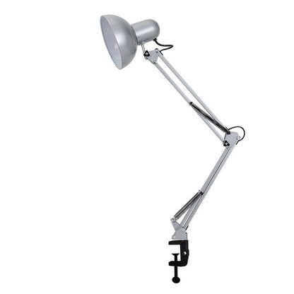 BowLift | Modern Minimalist Retractable Table Lamp with Long Arm and Clip, ABS Plastic, 1-Light Bedside Lamp for the Bedroom