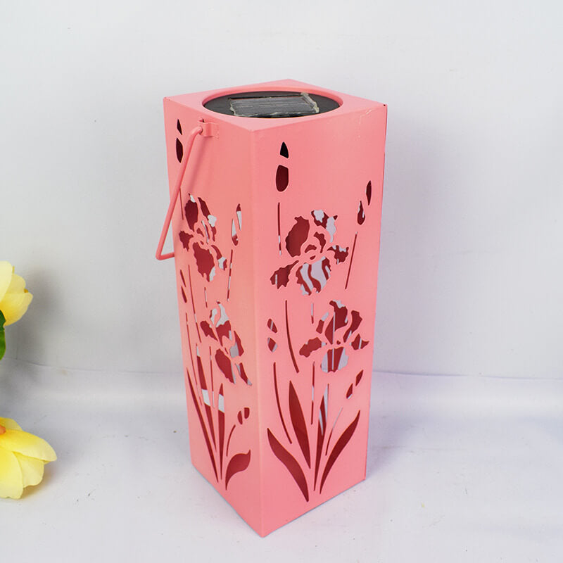 LZINA™ | Solar Butterfly Rose Pattern Hollow Column LED Outdoor Waterproof Decorative Lamp
