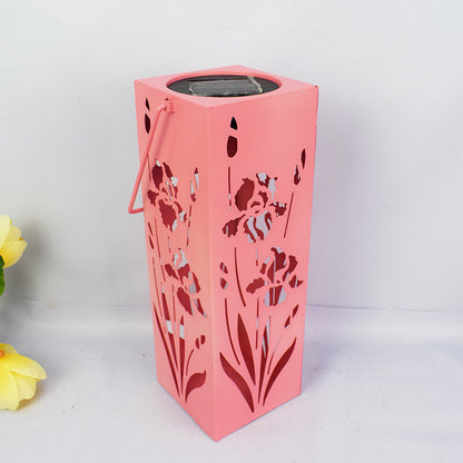 LZINA™ | Solar Butterfly Rose Pattern Hollow Column LED Outdoor Waterproof Decorative Lamp