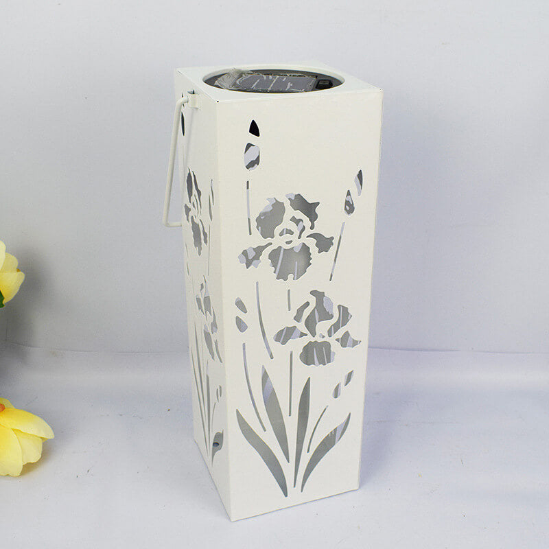 LZINA™ | Solar Butterfly Rose Pattern Hollow Column LED Outdoor Waterproof Decorative Lamp