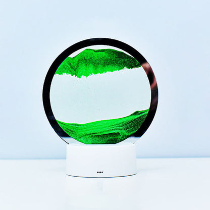 BowLift Creative Round Hourglass Quicksand 3D LED Night Light Table Lamp