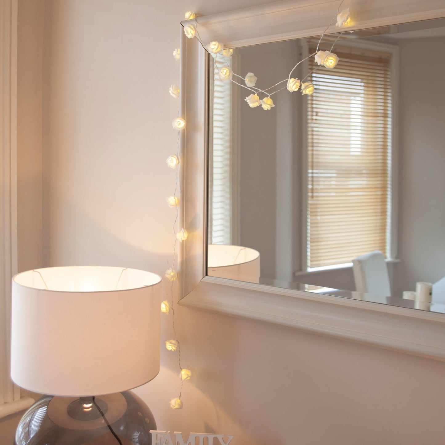 BowLift 30 LED Rose Fairy Lights – Warm White Glow