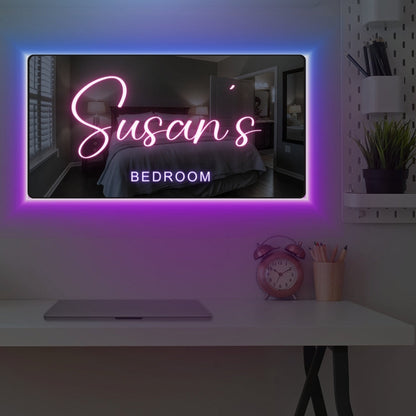 Personalized Light Up Name Mirror | Bowlift