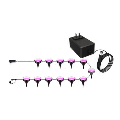 LZINA™ | CP01 Outdoor WIFI Smart APP Control Garden Light Music Synchronization Outdoor Ground Lights (US Plug)