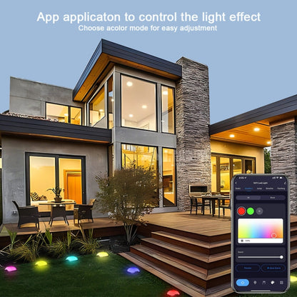 LZINA™ | CP01 Outdoor WIFI Smart APP Control Garden Light Music Synchronization Outdoor Ground Lights (US Plug)