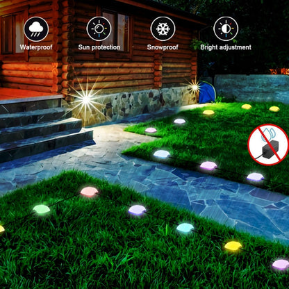 LZINA™ | CP01 Outdoor WIFI Smart APP Control Garden Light Music Synchronization Outdoor Ground Lights (US Plug)