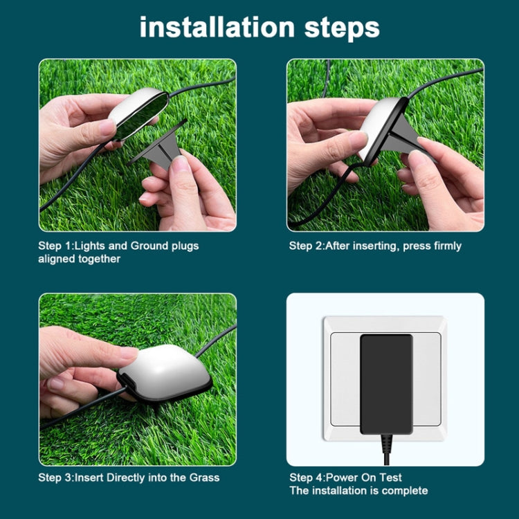 LZINA™ | CP01 Outdoor WIFI Smart APP Control Garden Light Music Synchronization Outdoor Ground Lights (US Plug)