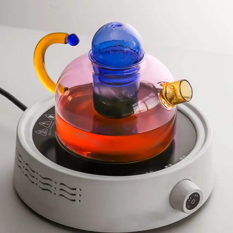 BowLift | Contrasting Color Glass Tea Set