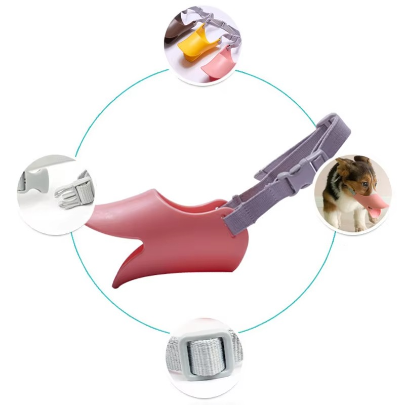 LZINA™ | Adjustable Silicone Duckbill Dog Muzzle for Small and Large Dogs