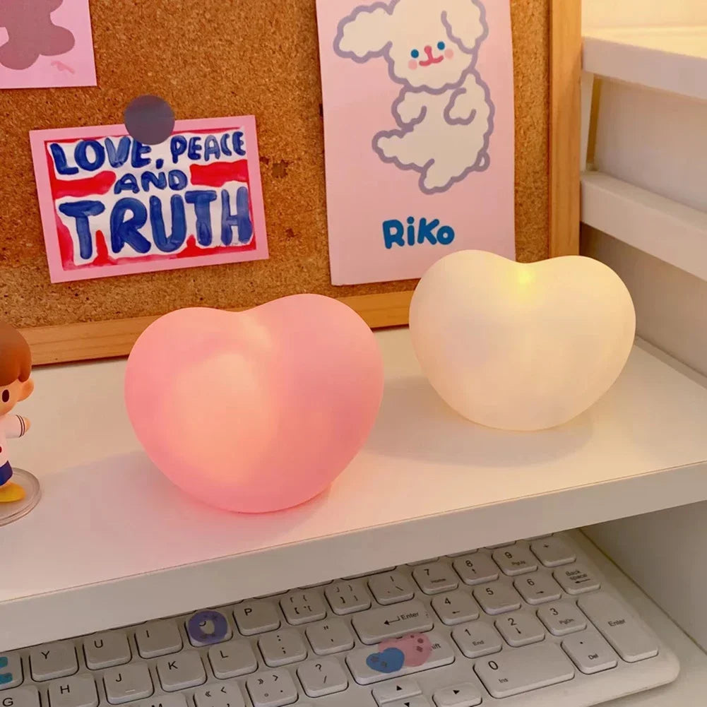 LZINA™ | Heart LED Lamp | 3D Night Light & Decor | Romantic & Creative | Gift for Wedding, Birthday & Christmas