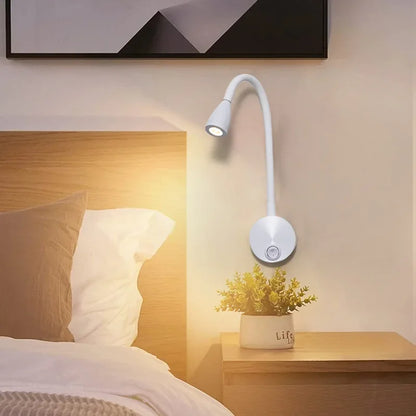 BowLift LED Wall Lamp: Modern, Flexible Lighting Ideal for Reading in Bed