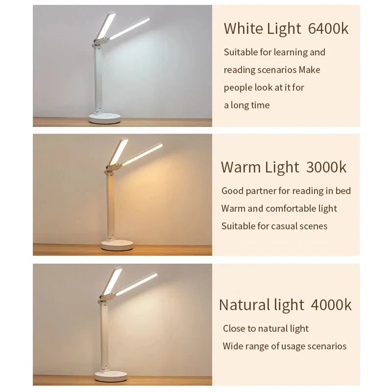 BowLift Adjustable Reading Lamp — Rechargeable, Dimmable, and Perfect for Your Phone Table