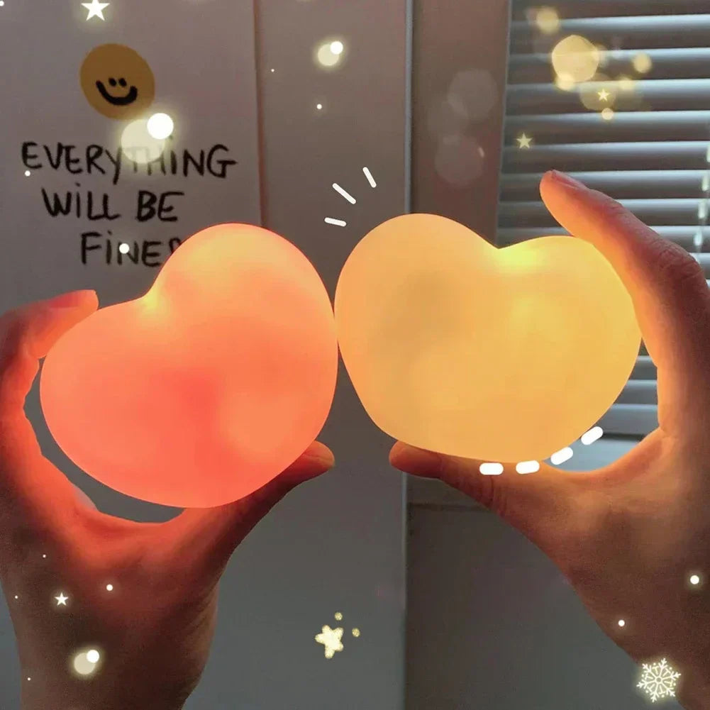 LZINA™ | Heart LED Lamp | 3D Night Light & Decor | Romantic & Creative | Gift for Wedding, Birthday & Christmas