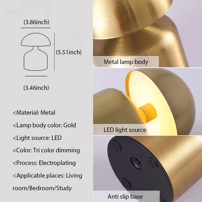 LZINA™ | Versatile LED Touch Bedside Lamp - 3-Color Dimmable Night Light