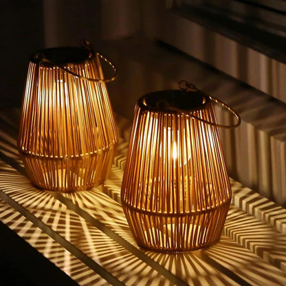 LZINA™ | Solar Outdoor Handwoven Garden Lamps | Waterproof Landscape Light for Villa & Terrace Decoration - Alpho