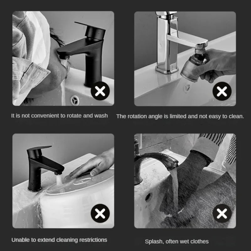 BowLift | Spray water protected mechanical universal swivel arm faucet