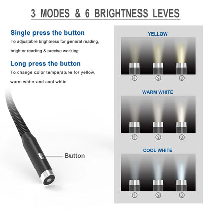 BowLift LED Rechargeable Neck Lamp with 3 Modes – Portable, Hands-Free Illumination